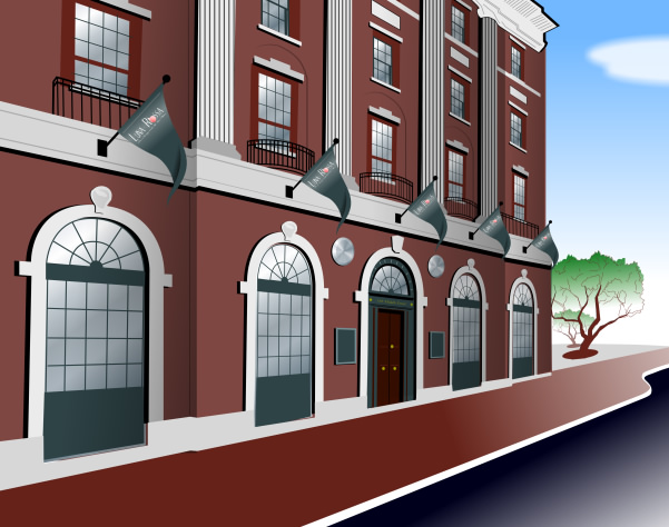 Studio B vector illustration of Middle Street building - Portland ME, for Silver Street Management / Commercial Properties